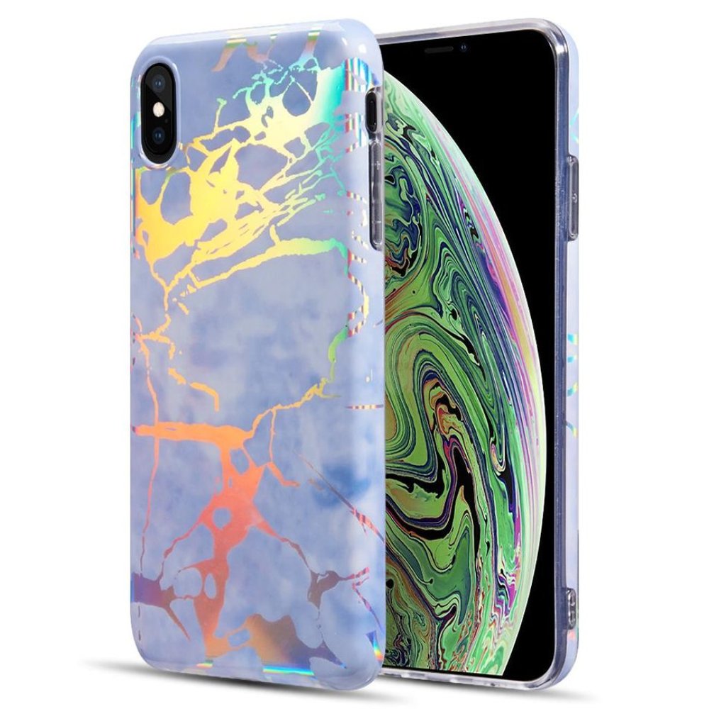 Blue Marble Holographic Streak Case for iPhone XS